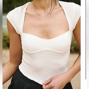 New!! Free People Movement Stroke A Pose smocked top